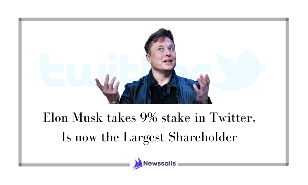 Elon Musk takes 9% stake in Twitter, is now the Largest Shareholder- News Sails